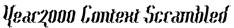 Year2000 Context Scrambled Font Image