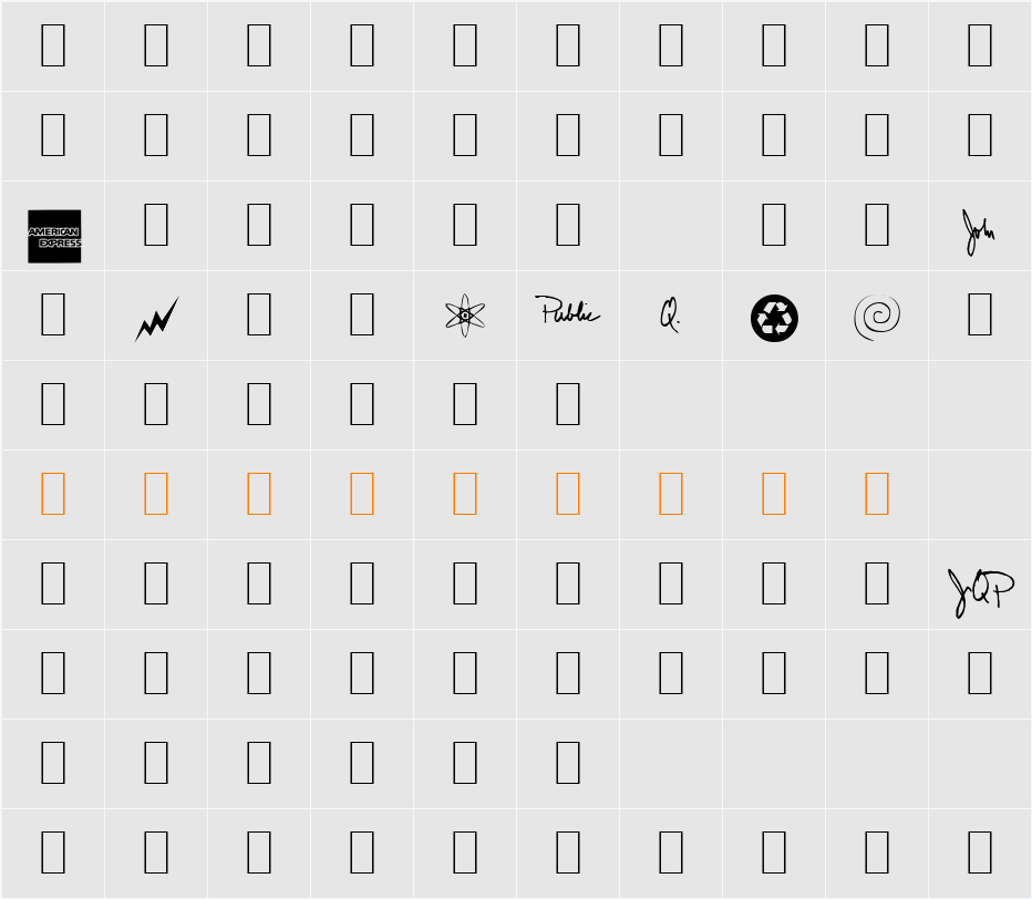 SGCF_Sig Character Map