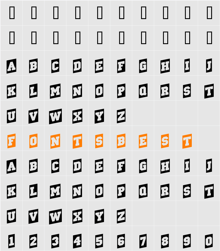 a_CampusCmUp Character Map