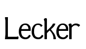 Lecker Font Image