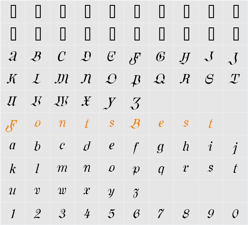 Kombine Character Map