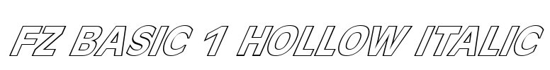 FZ BASIC 1 HOLLOW ITALIC Font Image