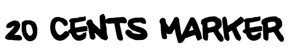 20 CENTS MARKER Font Image