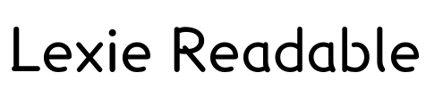 Lexie Readable Font Image