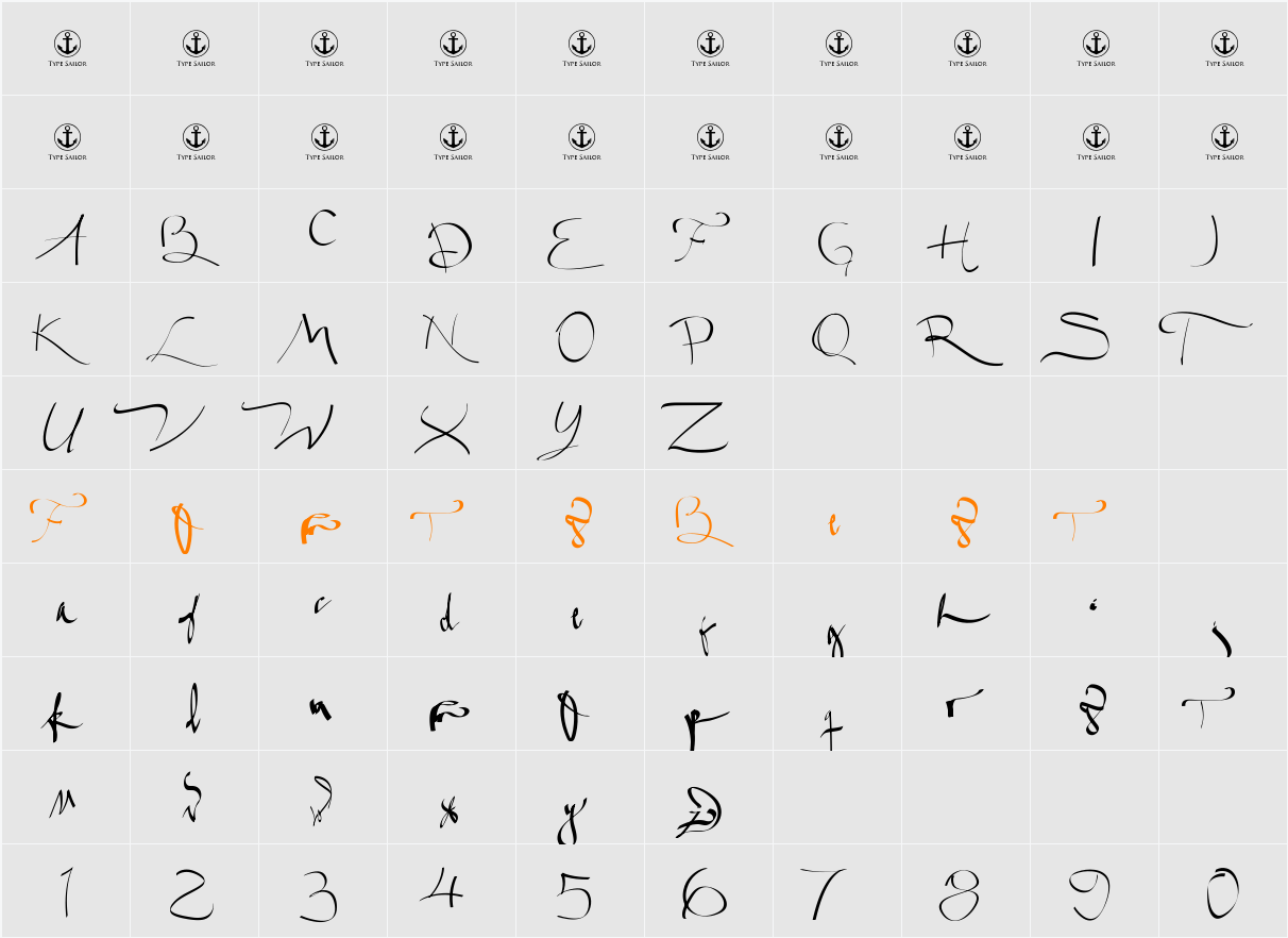 Salme Character Map