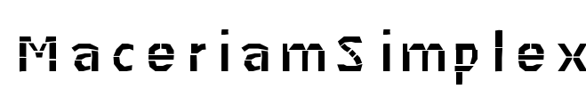 MaceriamSimplex Font Image