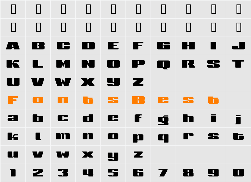 Sneakers UltraWide Character Map