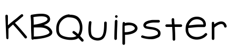 KBQuipster Font Image