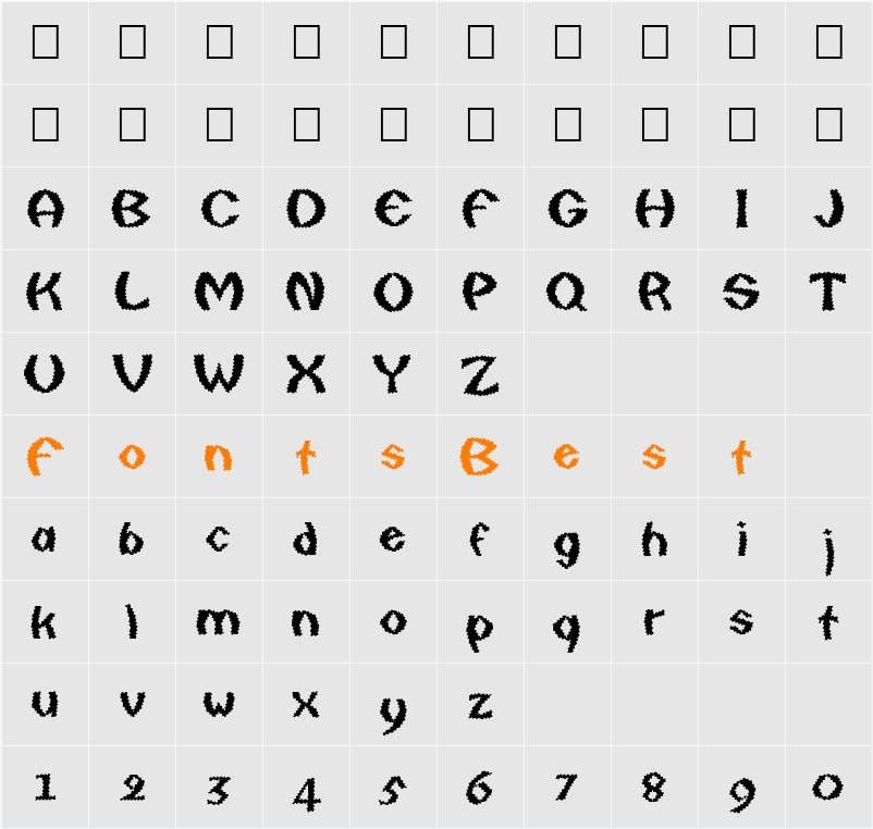 Quaxy Character Map