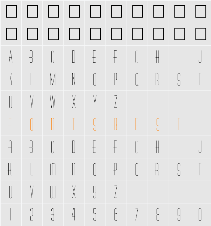Rhyol Character Map