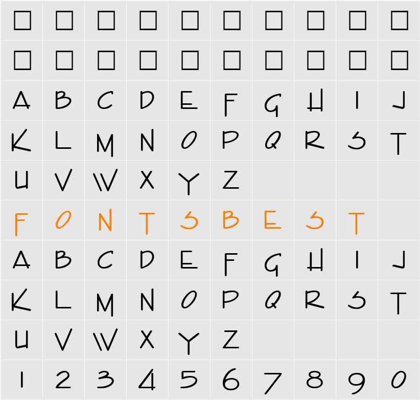 EMILIE Character Map