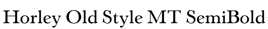 Horley Old Style MT SemiBold Font Image