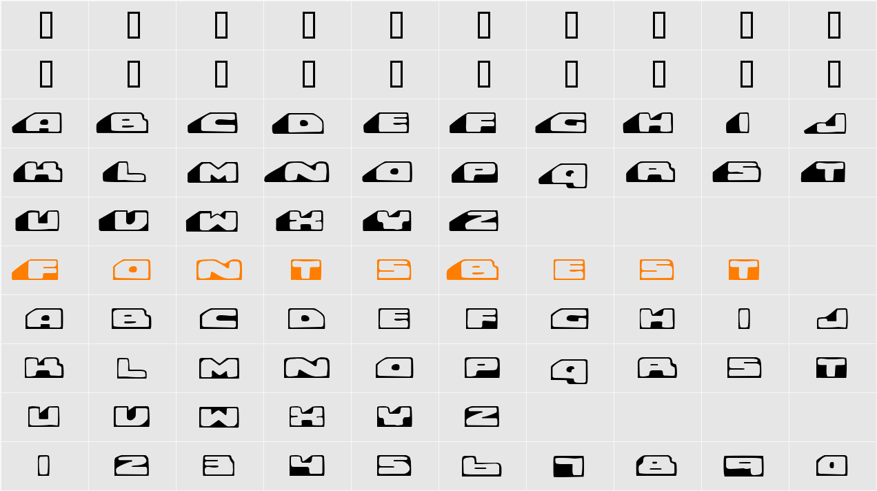 Rollover Character Map