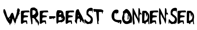 Were-Beast Condensed Font Image