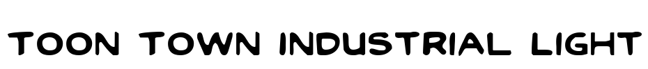 Toon Town Industrial Light Font Image