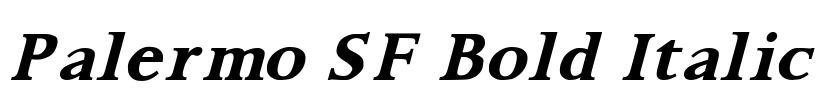 Palermo SF Bold Italic Font Image