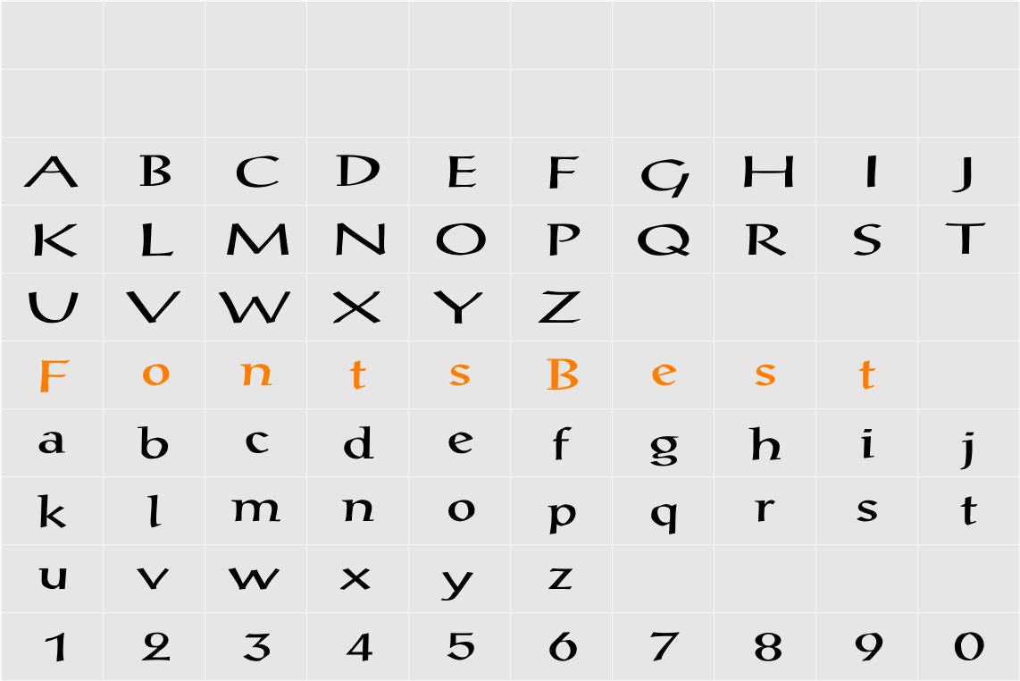 PostAntiqua-Roman Ex Character Map