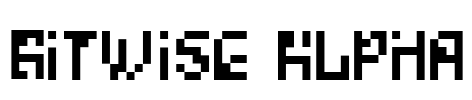 Bitwise Alpha Font Image
