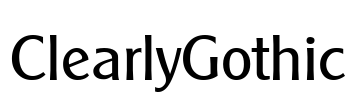 ClearlyGothic Font Image