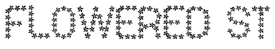 Flowered St Font Image