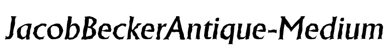 JacobBeckerAntique-Medium Font Image