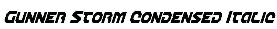 Gunner Storm Condensed Italic