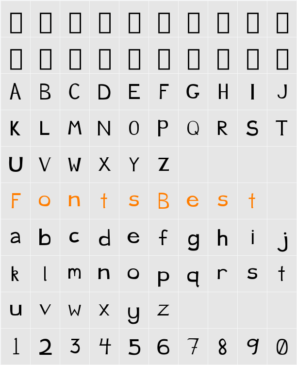 JustDucky Character Map