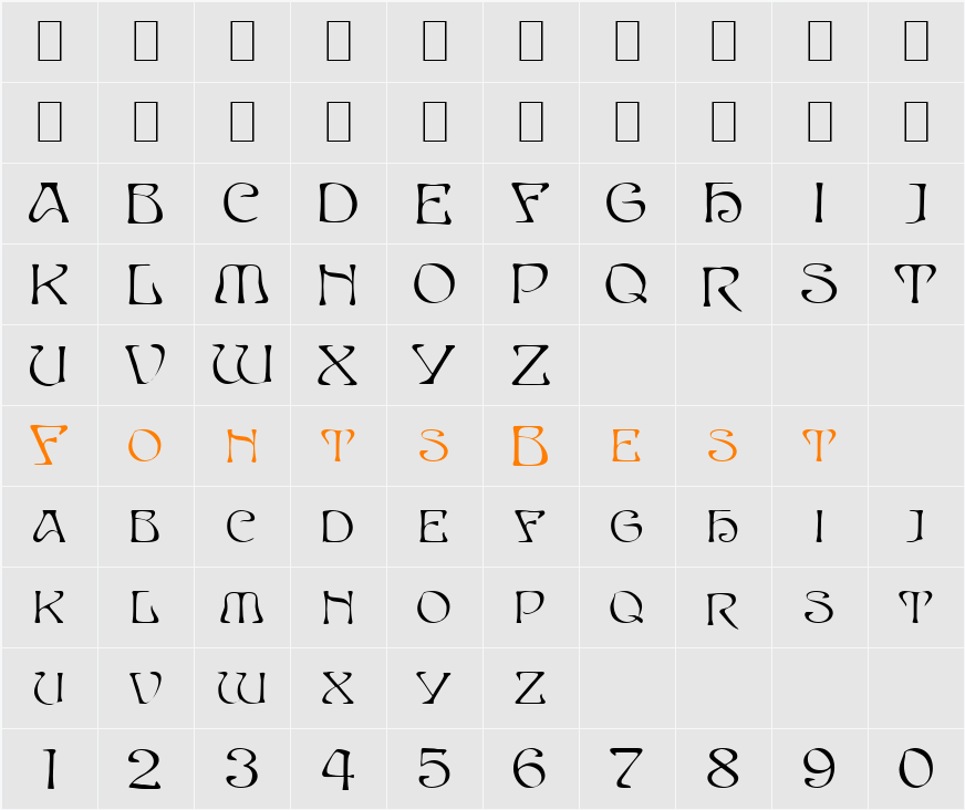 PassCaps Character Map