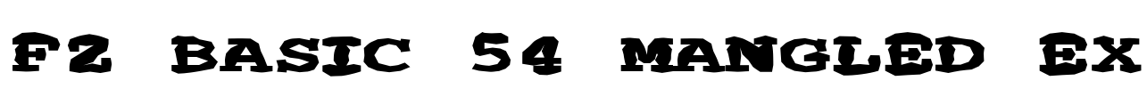 FZ BASIC 54 MANGLED EX Font Image