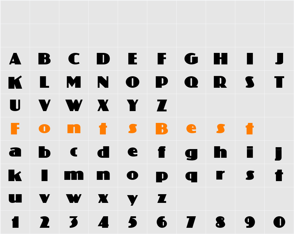 Phatt Phreddy NF Character Map