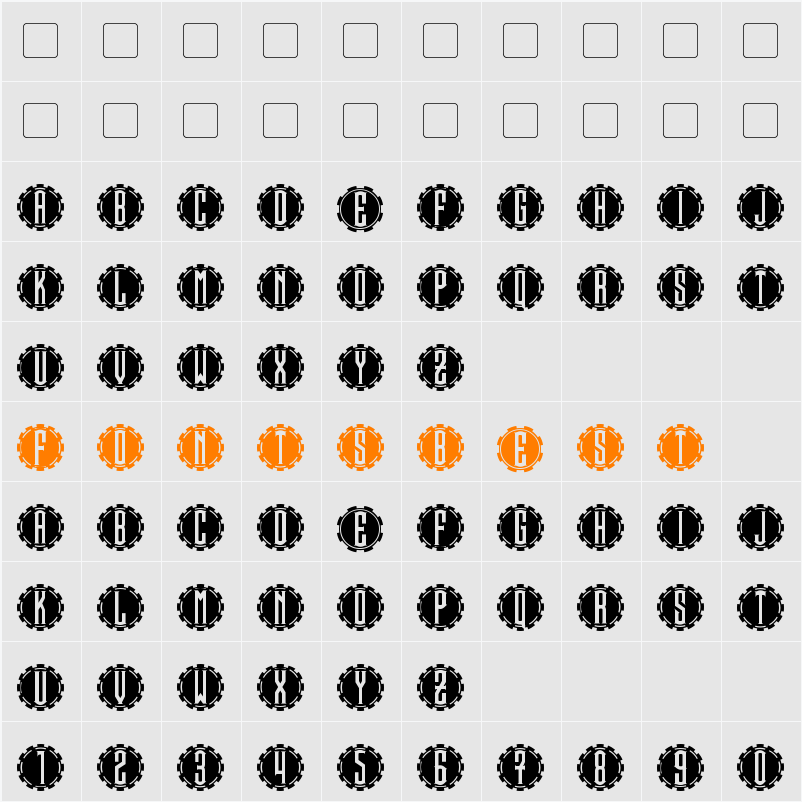 Steamcog Caps Character Map