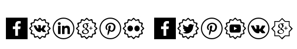 Social Shapes Font Image