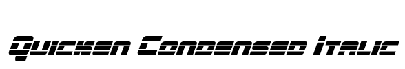Quicken Condensed Italic Font Image