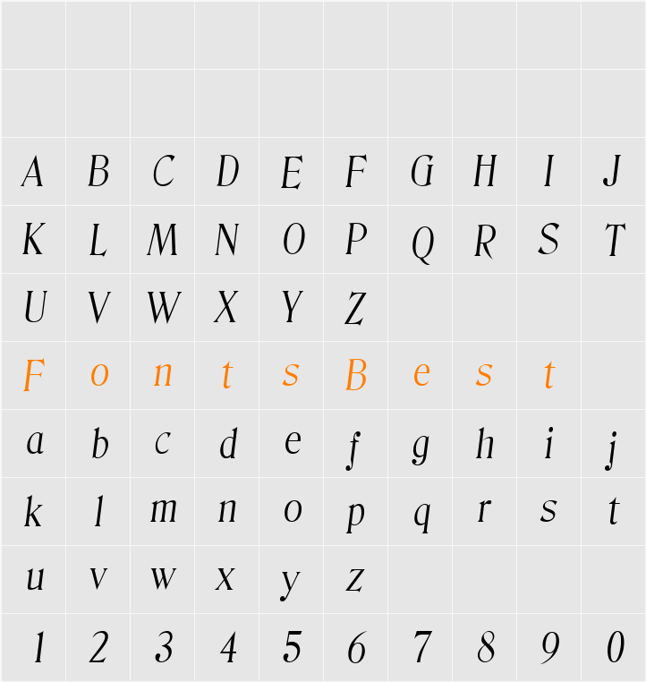 ThomasBecker-Light Character Map