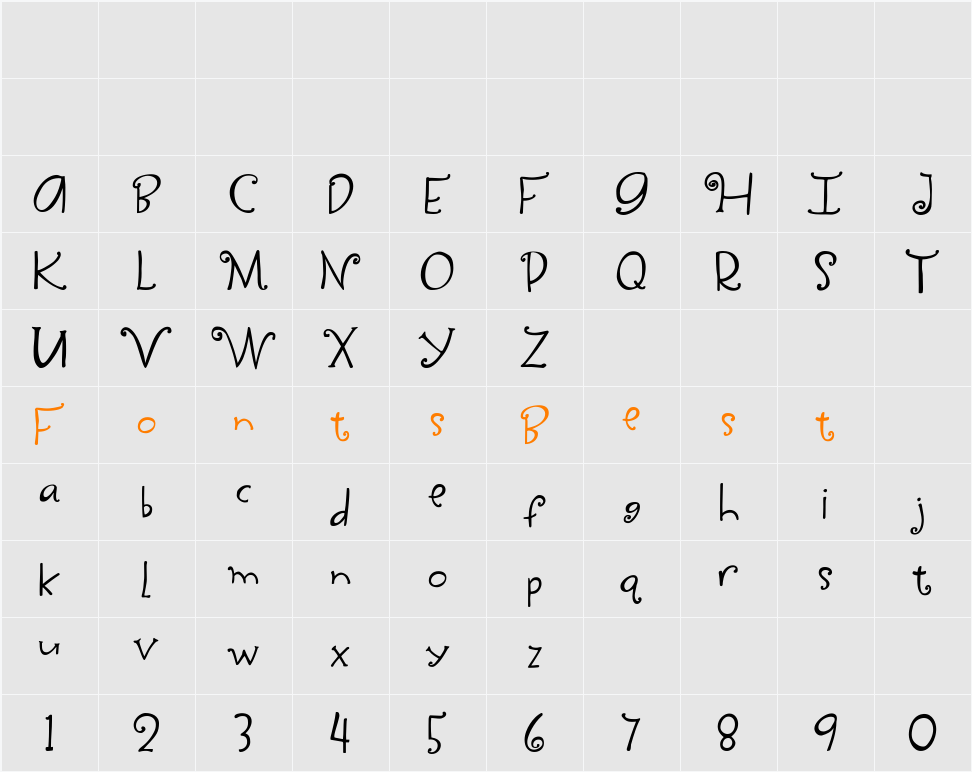 Yippy Skippy Character Map