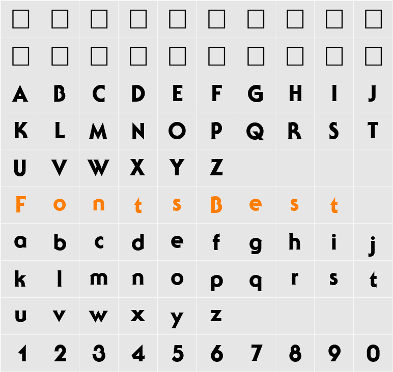 SerenadeLH Character Map