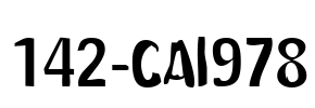 142-CAI978 Font Image