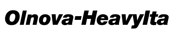 Olnova-HeavyIta Font Image