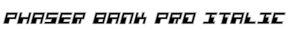 Phaser Bank Pro Italic Font Image