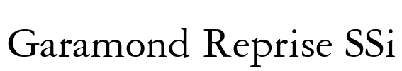 Garamond Reprise SSi