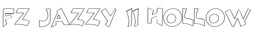 FZ JAZZY 11 HOLLOW Font Image