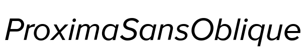 ProximaSansOblique Font Image