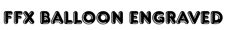 FFX Balloon Engraved Font Image