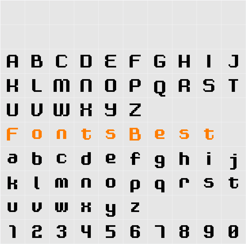 FFF Modulas Bold Character Map