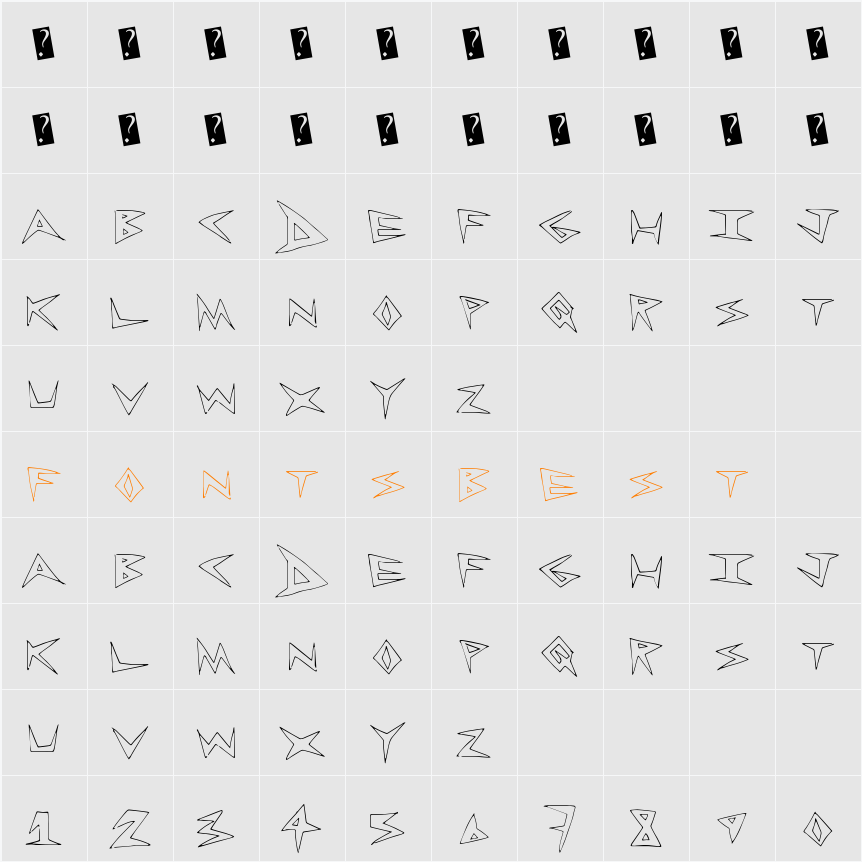RockLess Character Map
