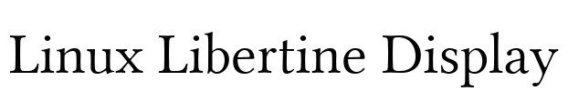 Linux Libertine Display Font Image