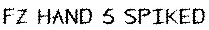 FZ HAND 5 SPIKED Font Image