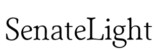 SenateLight Font Image