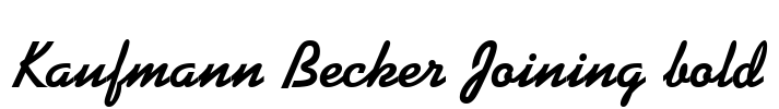 Kaufmann Becker Joining bold Font Image