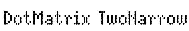 DotMatrix TwoNarrow Font Image